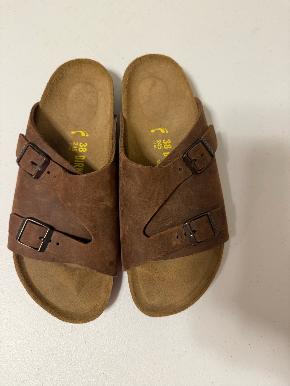 Birkenstock Brown Dual-Buckle Sandals